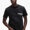 T-shirt med målat logotyptryck