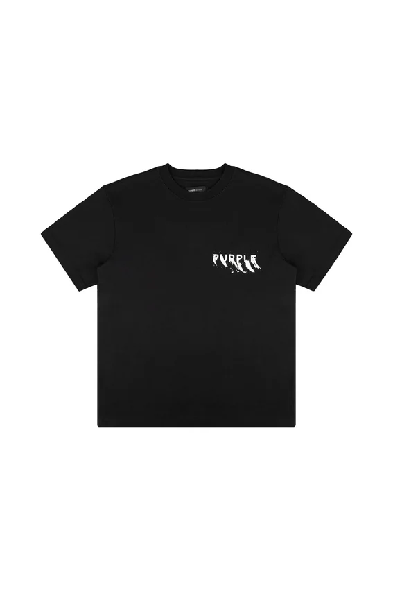 T-shirt med målat logotyptryck