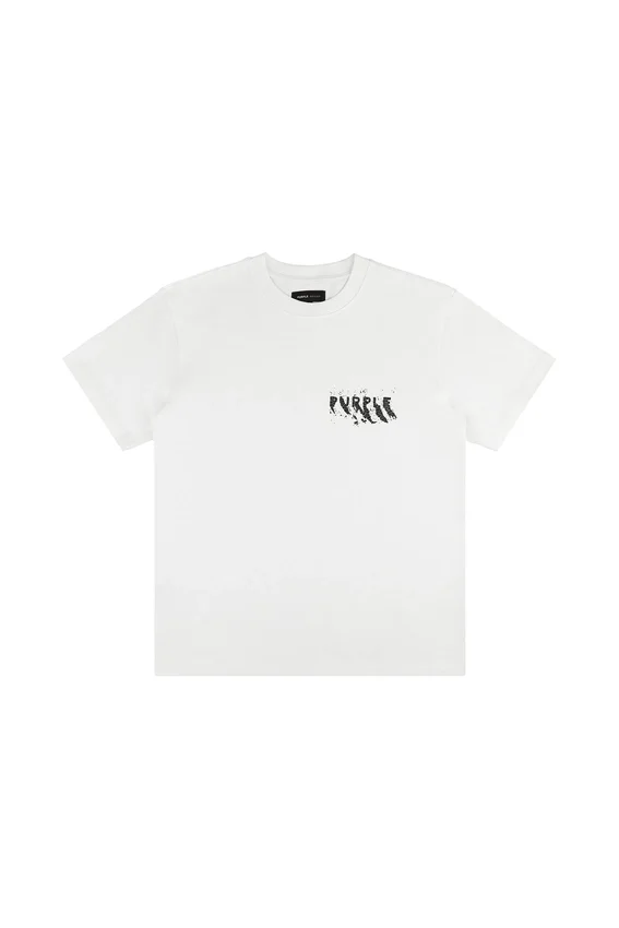 T-shirt med målat logotyptryck