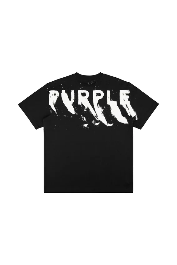T-shirt med målat logotyptryck