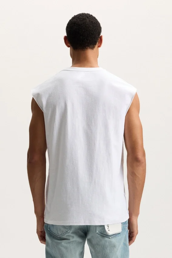 Tanktop med ordmärke och pärlor