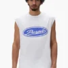 Tanktop med paljetttext