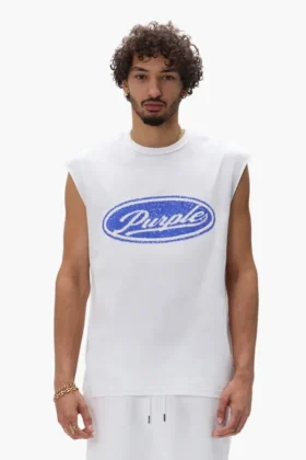 Tanktop med paljetttext